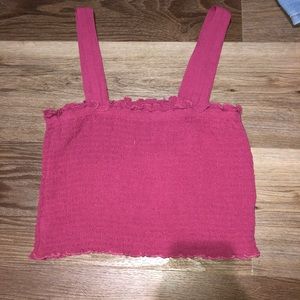 mudd cropped ribbed tank